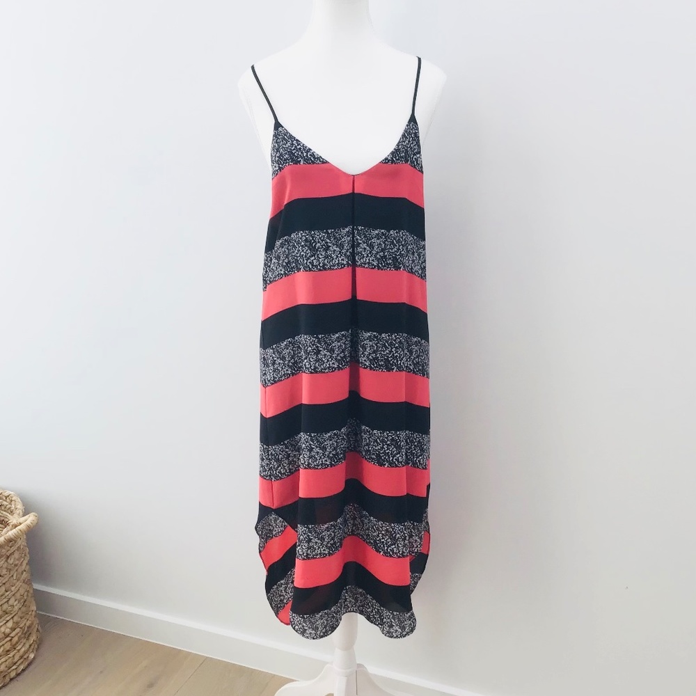 EIGHT SIXTY size 8-10 dress with spaghetti straps, black, pink and white - Picture 1 of 11